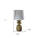 Bedside Table Lamp With White Empire Shade - Gold