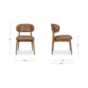 Ellie - Leather Dining Chair - Brown - Moe's Home Collection - Side Chairs - Elite Enclave Home