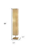 Wildside Paper Shade Floor Lamp With Wood Base - Natural - HomeRoots - Floor Lamps - Elite Enclave Home