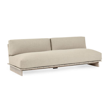 Livia - Teak Outdoor Sofa - Taupe