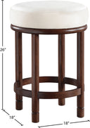 Monette - Counter Stool With Brown Base - Meridian Furniture - Counter Height (24" - 27") - Elite Enclave Home