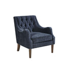 Qwen - Button Tufted Accent Chair - Navy - Madison Park - Accent Chairs - Elite Enclave Home