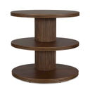 Top - Tier Oval Walnut Side Table - Woodtone - Uttermost - Side Tables - Elite Enclave Home