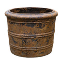 Uttermost Weathered Relic Rustic Outdoor Planter – weathered rust-black textured reinforced concrete