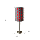 Mod Dot Novelty Table Lamp - Gray And Red
