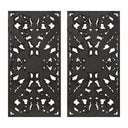 Botanical Panel - Carved Wall Decor (Set of 2) - Antique Blue - Madison Park - Wall Decor - Elite Enclave Home
