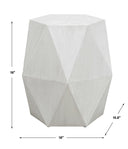 Volker - White Geometric Accent Table