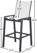 Nizuc - Outdoor Patio Barstool (Set of 2) - Meridian Furniture - Stool Sets- Elite Enclave Home