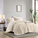 Camden - King/California King Chambray Print Solid Comforter Set - Neutral