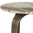 Warner - Indoor-Outdoor Side Table - Antiqued Champagne / White