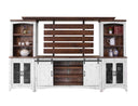 Pueblo White - TV Stand / Console / Wall Unit - Antiqued White / Brown