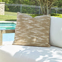 Uttermost Mountains Outdoor Sand Toned Pillow – flame stitch sand-toned chenille over ivory Sunbrella fabric