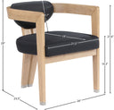 Carlyle - Dining Chair With Natural Frame - Meridian Furniture - Arm Chairs - Elite Enclave Home