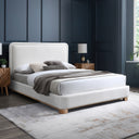 Nolita - Bed With Natural Base - Meridian Furniture - Upholstered Beds - Elite Enclave Home