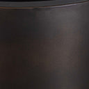 Uttermost Volcan Matte Bronze Outdoor Planters – set of two cylindrical planters with matte bronze iron finish 