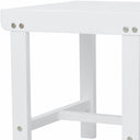 Square Solid Wood Outdoor Side Table - White