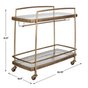 Scarritt - Bar Cart - Antique Brass