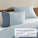 Miro - King/California King Soft Washed Block Comforter Set - Blue