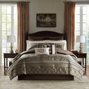 Zara - Queen 16 Piece Complete Bedding Set With 2 Sheet Sets - Brown