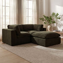Cates - Ottoman - Dark Green - Moe's Home Collection - Upholstered Ottomans - Elite Enclave Home