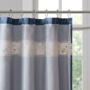 Serene - Embroidered Floral Shower Curtain - Navy - Madison Park - Shower Curtains - Elite Enclave Home
