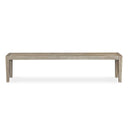 Uttermost Kirkham Wooden Outdoor Bench – Gray contemporary farmhouse bench crafted from mahogany with cerused wheat finish