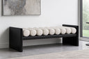 Waverly - Bench With Black Frame - Meridian Furniture - Upholstered Benches - Elite Enclave Home
