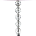 Crystal With Shade Table Lamp - Pink And White Dot