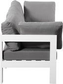 Nizuc - Outdoor Patio 3 Seat Modular Sofa With White Frame - Meridian Furniture - Stationary Sectionals- Elite Enclave Home