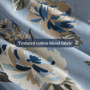 Salara - 7 Piece Queen Vintage Floral Comforter Set - Blue