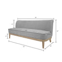 Laguna - Kitchen Sofa - Light Gray - Chapel Hill - Stationary Sofas - Elite Enclave Home