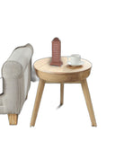 Slatted Table Lamps With Square Shade (Set of 2) - Blush Red