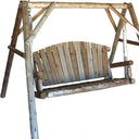 87" x 70" x 65" Solid Wood Swing Chair - Natural