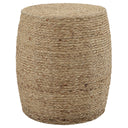 Resort - Straw Accent Stool - Light Brown