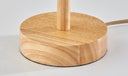 Solid Wood Round Table Lamp With Beige Drum Shade - Natural - HomeRoots - Table Lamps - Elite Enclave Home