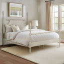 Beckett - Full Turned Wood Spindle Bed - Antique Cream - Madison Park Signature - Platform Beds - Elite Enclave Home