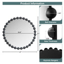 Marlowe - 27" Round Wall Decor Mirror - Black - Madison Park Signature - Wall Mirrors - Elite Enclave Home
