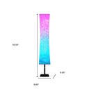 Color Changing LED White Column Smart Floor Lamp With Rectangular Shade - White - HomeRoots - Floor Lamps - Elite Enclave Home