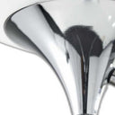Modern Thick Pole Torchiere Floor Lamp - Silver - HomeRoots - Floor Lamps - Elite Enclave Home