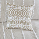 Anslee - Embroidered Square Decorative Pillow - Taupe - Harbor House Blue - Throw Pillows - Elite Enclave Home