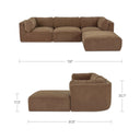 Matina - Lounge Modular Sectional - Taupe - Moe's Home Collection - Stationary Sectionals - Elite Enclave Home