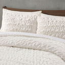 Blair - Ruched Fur Down Alternative Comforter Set - White