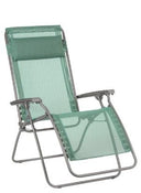 Metal Outdoor Zero Gravity Chair With Green Cushion - Green
