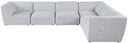 Miramar - 6 Piece Modular Sectional - Meridian Furniture - Stationary Sectionals - Elite Enclave Home