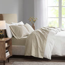 3M Microcell - California King Luxurious Brushed Microfiber Deep Pocket Sheet Set - Khaki