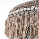 Round Pouf Ottoman - Beige