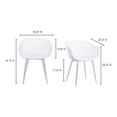 Piazza - Outdoor Chair (Set of 2) - White - Moe's Home Collection - Chair Sets - Elite Enclave Home