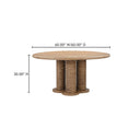 Treccia - Round Dining Table - Oak - Moe's Home Collection - Dining Tables - Elite Enclave Home