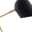 22" Iron Desk Table Lamp With Black Bell Shade - Black