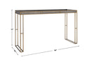 Cardew - Modern Console Table - Pearl Silver & Gold